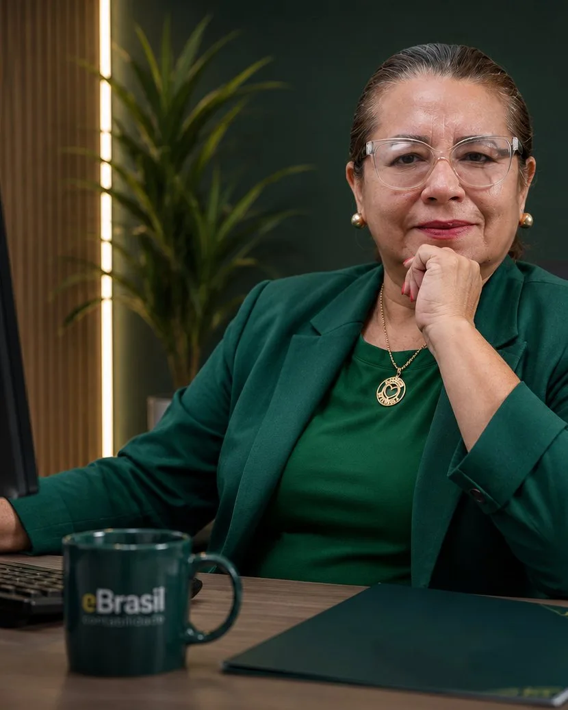 Dona Maria, gerente da eBrasil em Parintins